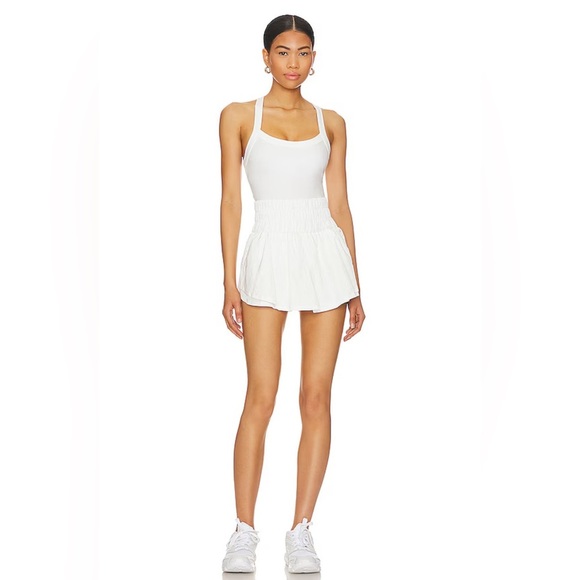 Free People FP Movement Way Home Skortsie in White - Picture 1 of 9